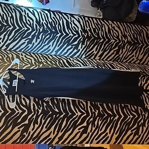 ADIDAS FIREBIRD Black with white stripe Maxi dress